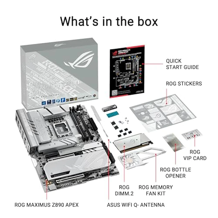 ASUS ROG Maximus Z890 APEX Intel Z890 LGA 1851 ATX Motherboard, Advanced AI PC-Ready, 22+2+1+2 Stages, DDR5, WiFi 7, 5G LAN, 3X PCIe 5.0 M.2, Thunderbolt 4, USB Type-C, AI OC, Cooling & Networking by Asus - Image 6