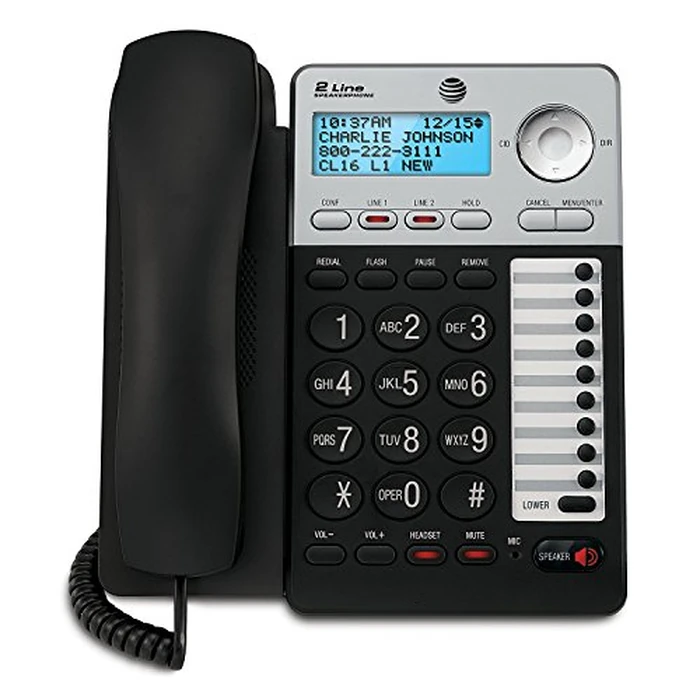 AT&T 2-Line Corded Phone with Speakerphone, 18 number Speed Dial, 100 Name/Number Caller ID and Phonebook, Data Port (ML17929) by AT&T - Used - Acceptable condition - CA$46.60