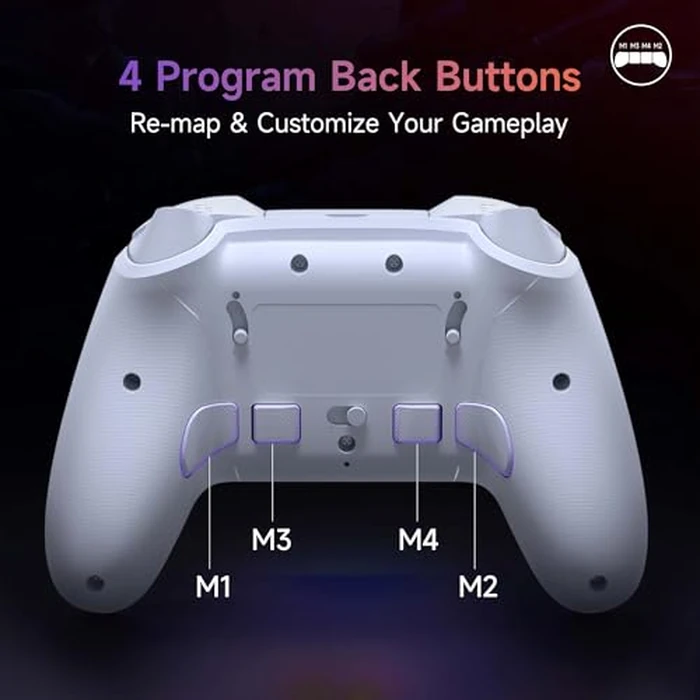 EasySMX X20 Wireless Gaming Controller with RGB Backlit, 2-Stage Hall Effect Stick, 1000Hz Polling Rate, 6-Axis Gyro on Multi-Platform, Mech Buttons- Compatible with PC/Switch/Steam/Android by EasySMX - Image 7