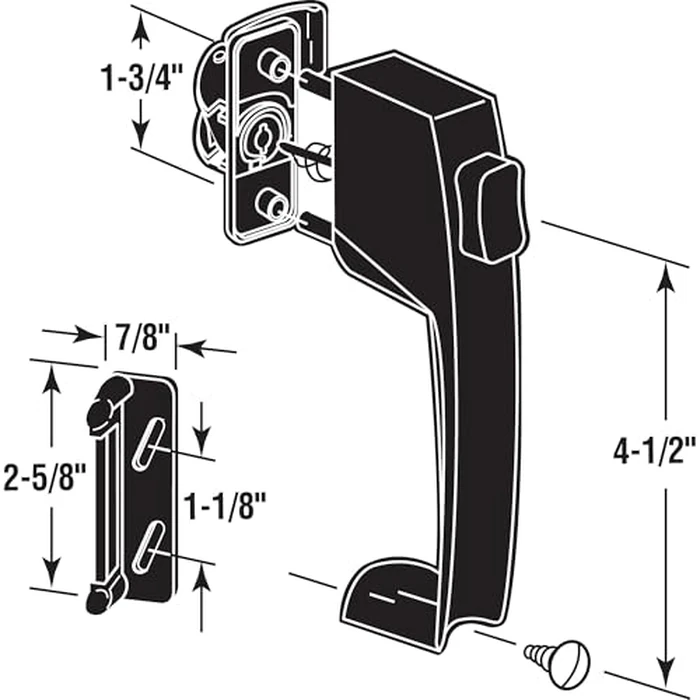 Prime-Line Products K 5071 Push Button Latch with Tie Down, Black by Prime-Line - Image 2