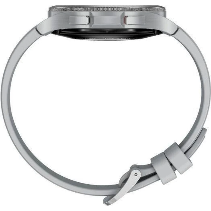 Samsung Galaxy Watch4 (Bluetooth + LTE) - 16GB - 42mm - Silver Classic (Stainless Steel) Case with Silver Fluoroelastomer Ridge Sports Band by Samsung - Image 4