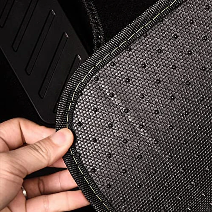 CAR PASS Waterproof Universal Fit Car Floor Mats, Faux Leather Car Carpet Mats, Black Car Mats with Anti-Slip Nibbs Backing & Driver Heel Pad Fit for SUV,Vans,sedans, Trucks,Set of 4pcs(All Black) by CAR PASS - Image 5