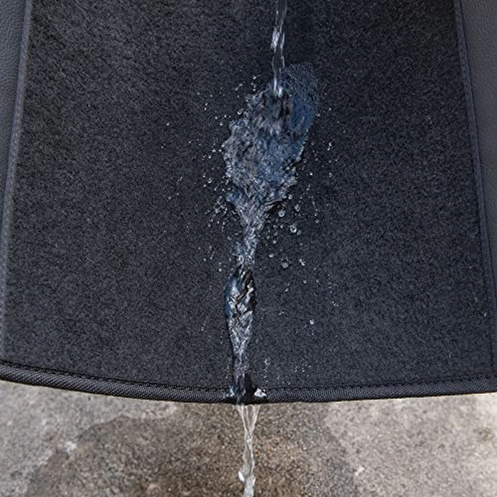 CAR PASS Waterproof Universal Fit Car Floor Mats, Faux Leather Car Carpet Mats, Black Car Mats with Anti-Slip Nibbs Backing & Driver Heel Pad Fit for SUV,Vans,sedans, Trucks,Set of 4pcs(All Black) by CAR PASS - Image 6