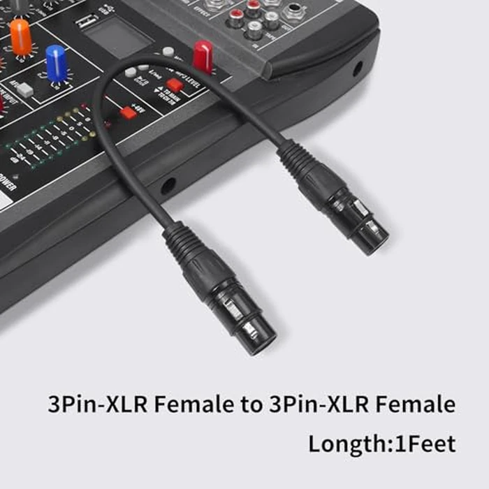 SZLliyxs 2 Pack 3 Pin XLR Female to Female Microphone Cables,6.6 FT,Professional Balanced Audio Cable with Oxygen-Free Copper, Gold-Plated Connectors - for Studio, Stage, PA Systems by SZLliyxs - Image 6