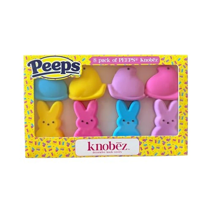 Knobēz: Decorative Knob Covers - PEEPS(R) - 8pk - Stretch Over Hardware Decorations, Spring-Easter, Kitchen-Bathroom-Dressers-Home by Knobēz - Used - Very Good condition - US$15.98