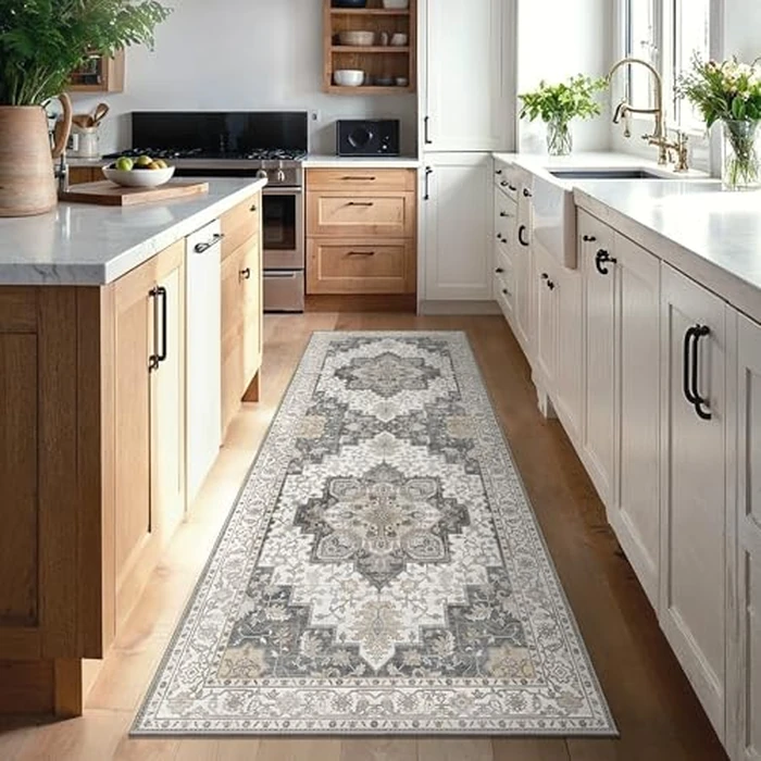 GENIMO Area Runner Rugs 2x5 for Living Room, Non-Slip Machine Washable Rug for Hallway Kitchen, Low Pile Print Rug for Bedroom Dining Room Home Office by GENIMO - Image 3
