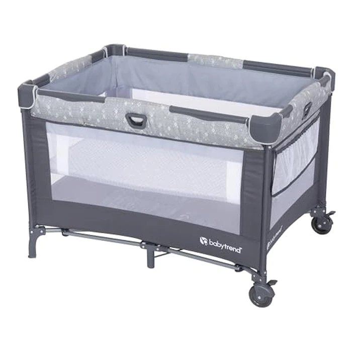 Baby Trend Nursery Den Playard with Snooze Pod and Flip Over Changer, Diamond Sage by Baby Trend - Image 3