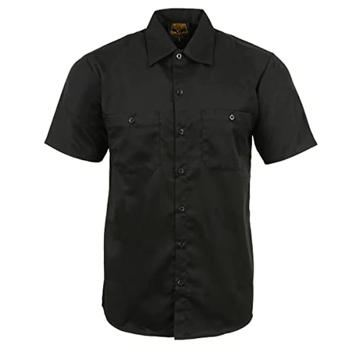 Milwaukee Leather MDM11669 Men’s Black Button-Up Heavy-Duty Work Shirt - Classic Mechanic Shirt w/Pockets - 3X-Large by Milwaukee Leather - Image 8