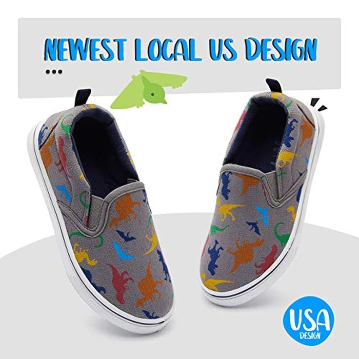 K KomForme Kids Shoes Toddlers Canvas Sneakers Slip on Walking Tennis Shoes for Boys Girls(Toddler/Little Kids/Big Kids) by K KomForme - Image 3