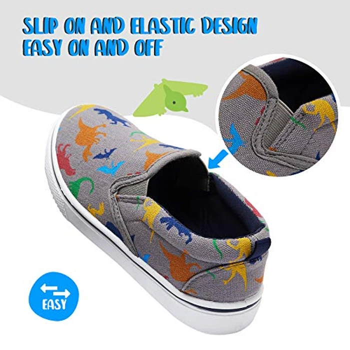 K KomForme Kids Shoes Toddlers Canvas Sneakers Slip on Walking Tennis Shoes for Boys Girls(Toddler/Little Kids/Big Kids) by K KomForme - Image 4