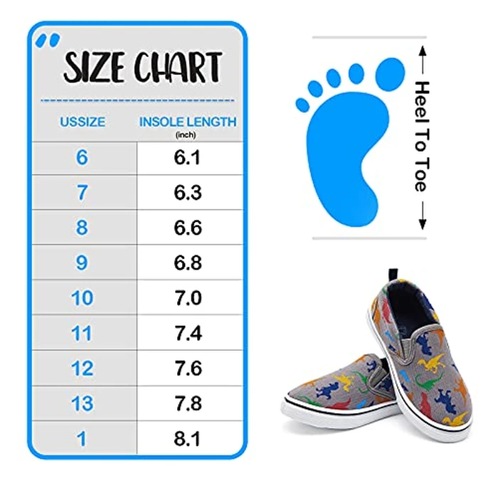K KomForme Kids Shoes Toddlers Canvas Sneakers Slip on Walking Tennis Shoes for Boys Girls(Toddler/Little Kids/Big Kids) by K KomForme - Image 9