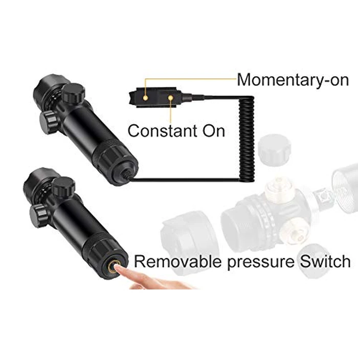 Feyachi GL6 Tactical Green Laser Sight with 45 Degree M61 M Lock Rail Mount and Pressure Switch by Feyachi - Image 7