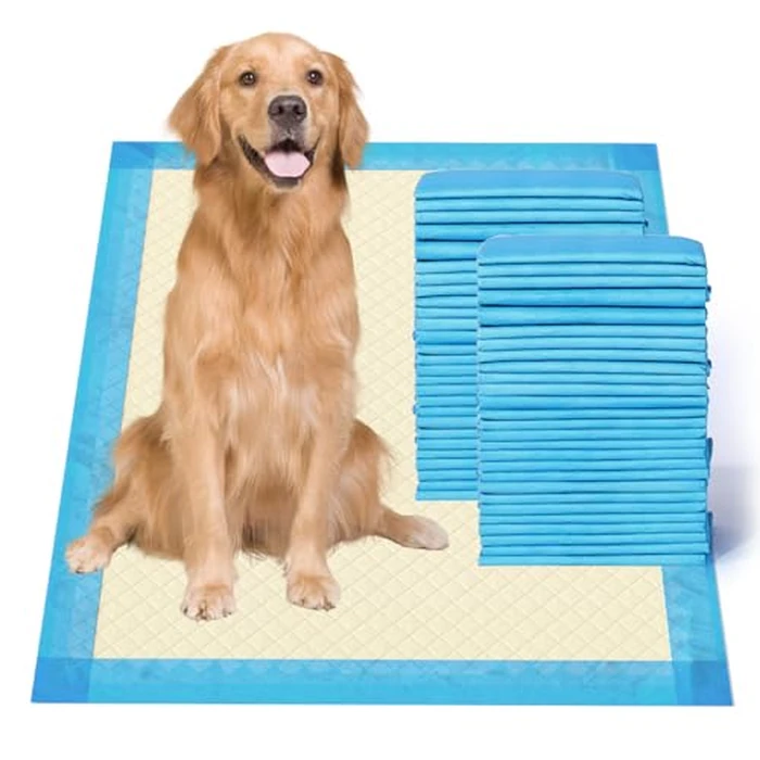 Gardner Pet Ultra Absorbent Thicker Dog Pee Pads Extra Large XL 28"x37" Leak-Proof Odor-Control Blue Puppy Training Pads Full Edge-Wrapping Pad for Dogs Dogs, Puppies, Doggie, Cats, Rabbits - 50 Ct by Gardner Pet - Used - Like New condition - US$39.89