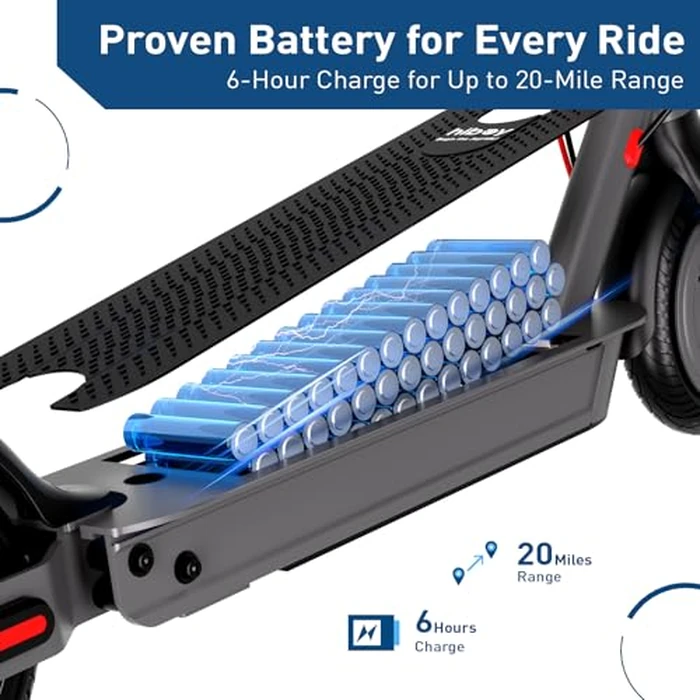 Hiboy S2 Nova Electric Scooter for Adults, 430W Peak Power, Up to 20 Miles Long-Range & 19 MPH, High-Strength Aluminum Body, Portable Folding E Scooter for Commuting with 8.5" Tires, Phone Holder by Hiboy - Image 4