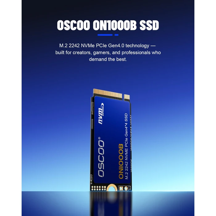 OSCOO 512GB M.2 2242 Gen4x4 NVMe PCIe SSD, Up to 4800MB/s Read, 3D NAND, Compact SSD for Ultrabooks, Laptops, Intel NUC, Lenovo ThinkPad, Dell Latitude, HP EliteBook, Mini PCs, Embedded Systems by OSCOO - Image 2