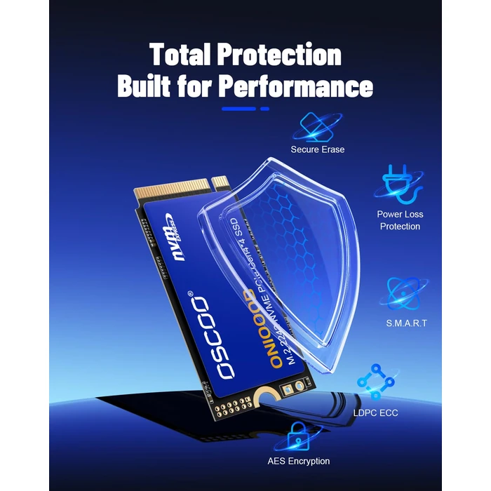OSCOO 512GB M.2 2242 Gen4x4 NVMe PCIe SSD, Up to 4800MB/s Read, 3D NAND, Compact SSD for Ultrabooks, Laptops, Intel NUC, Lenovo ThinkPad, Dell Latitude, HP EliteBook, Mini PCs, Embedded Systems by OSCOO - Image 5