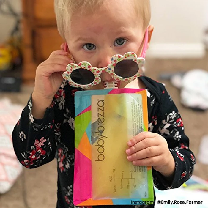 Baby Brezza Reusable Baby Food Storage Pouches, 10 Pack 7oz - Make Organic Food Puree for Kids or Toddlers and Store in Refillable Squeeze Pouches, Bulk Set is Freezer Safe & Washable by Baby Brezza - Image 2