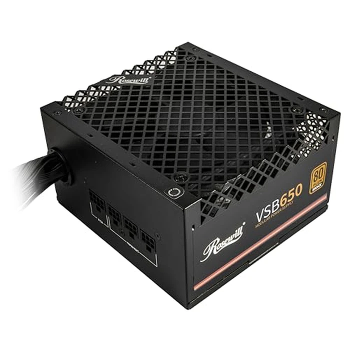 Rosewill VSB 650W 80+ Bronze, ATX 3.0 & 3.1 Compatible, Semi-Modular Power Supply, PCIe 5.1 12V-2x6 Connector, 105 degreesC/221 degreesF Japanese Capacitor, 120mm ICB Silent Fan - 5 Year Warranty by Rosewill - Used - Like New condition - US$45.98