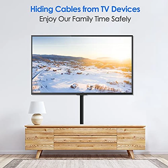 Yecaye Cable Concealer, 125 Inches Large Size Cord Cover Raceway Kit, Paintable Wire Hider for Wall Mount TV, Cable Hider Channel for Home Office, 8PCS, Each L15.7 X W1.18 X H0.6 inches,Black by Yecaye - Image 3