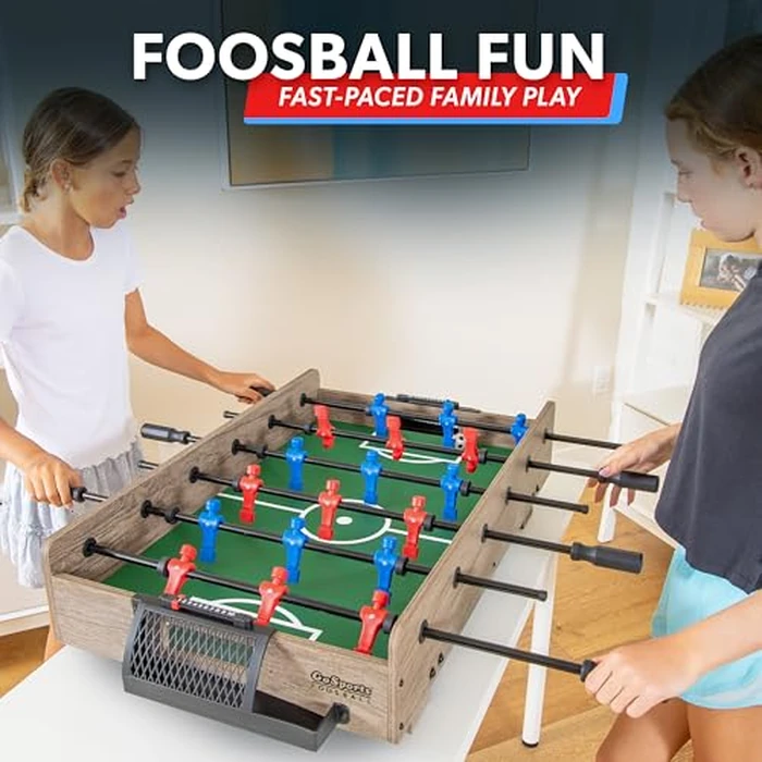 GoSports 32 Inch Tabletop Foosball Game Set - Mini Foosball Table - Oak by GoSports - Image 3