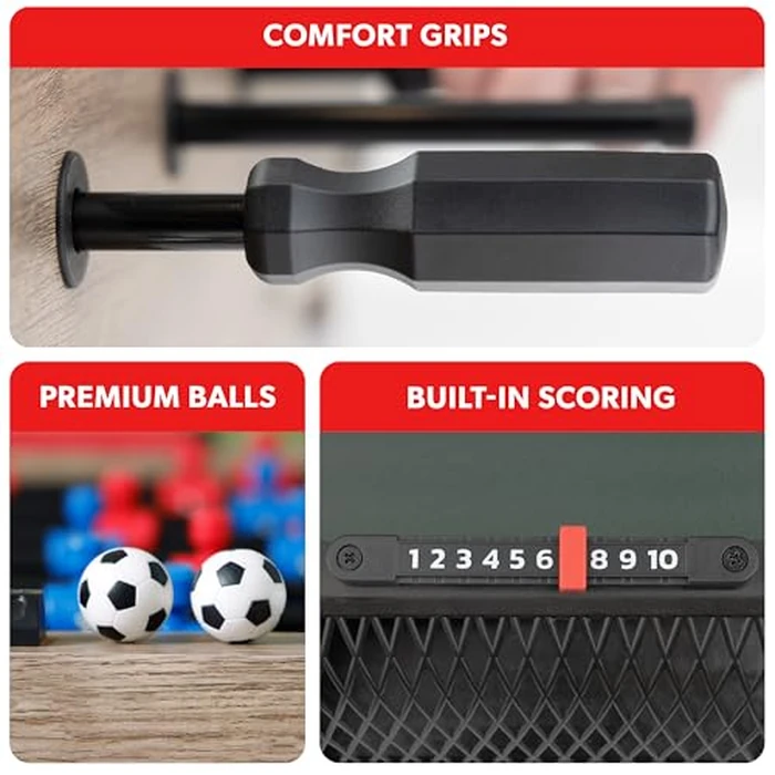 GoSports 32 Inch Tabletop Foosball Game Set - Mini Foosball Table - Oak by GoSports - Image 6