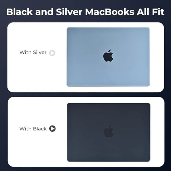 BlueSwan Matte Case for MacBook Pro 14 M5 2025 2024-2021 M4 M3 M2 M1 Pro/Max, Compatible A3434 A3401 A3112 A2992 A2918 A2779 A2442, Hard Shell Protective Cover, Matte Midnight by BlueSwan - Image 8