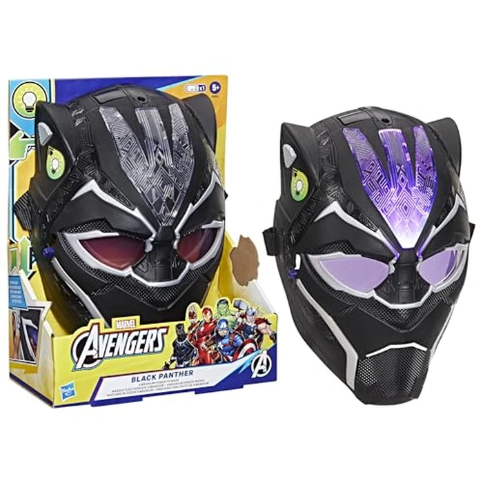Marvel Avengers Black Panther Vibranium Power FX Mask Electronic Role Play Toy with Light Up FX Super Hero Toy for Ages 5+ by Hasbro - Image 5