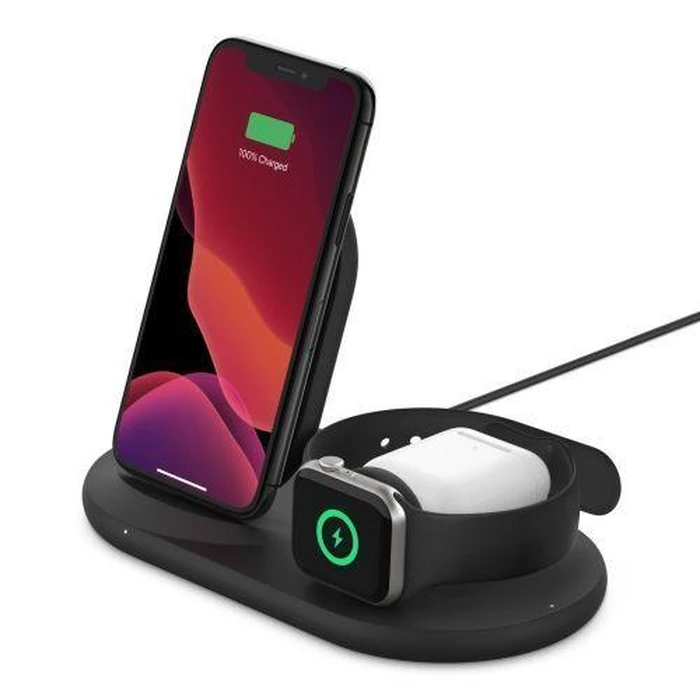 Belkin BoostCharge 3 in 1 Wireless Charger for Apple Devices - Black by Belkin - Image 4