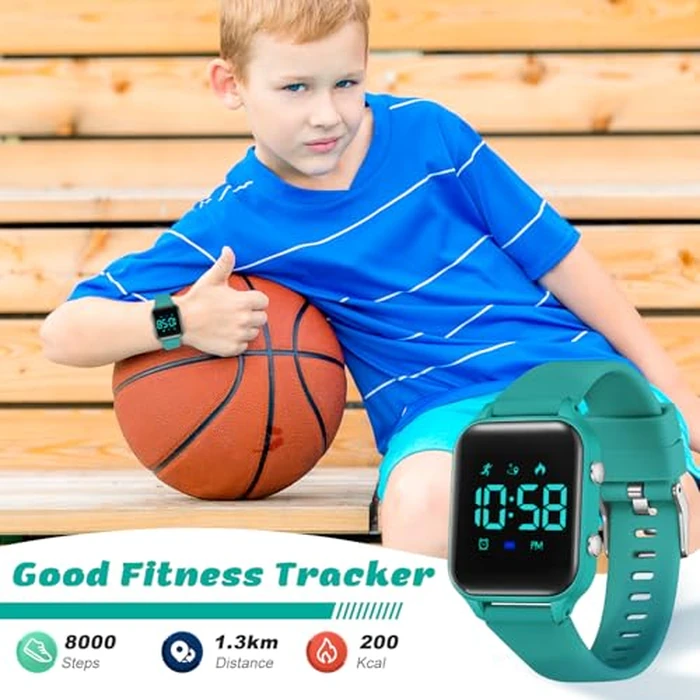 L LAVAREDO Waterproof Kids Digital Watches for Boys Girls,Sport Watch with Pedometer Stopwatch Vibration Alarm for Ages 5-13,No App Fitness Tracker Watch for Kids Teens Birthday Christmas Gifts by L LAVAREDO - Image 3