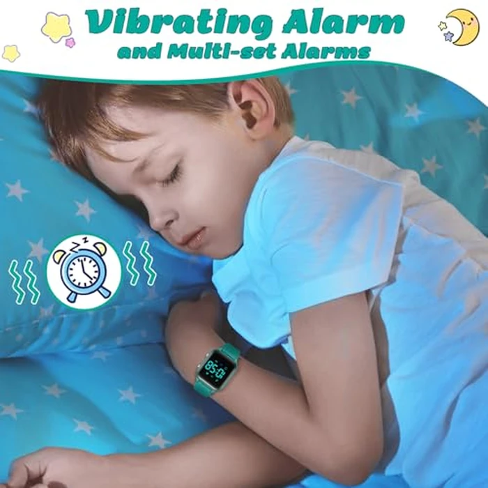 L LAVAREDO Waterproof Kids Digital Watches for Boys Girls,Sport Watch with Pedometer Stopwatch Vibration Alarm for Ages 5-13,No App Fitness Tracker Watch for Kids Teens Birthday Christmas Gifts by L LAVAREDO - Image 6