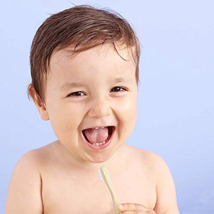 Rain Organic Bamboo Baby Kids Toothbrush - 100% Safe Infant Toddler Toothbrush 6 to 12 Months and Up, Natural BPA-Free Biodegradable Wood Extra Soft Bristles Children's Dental Care (3 Pack) by Rain - Image 9