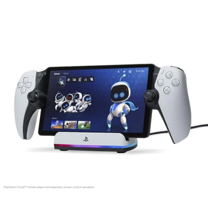 PowerA Charging Station for PlayStation Portal(TM) Remote Player with Lumectra(TM), RGB lighting, USB powered, magnetic charger, charge and display, weighted base, officially licensed by Power A - Used - Like New condition - CA$37.47