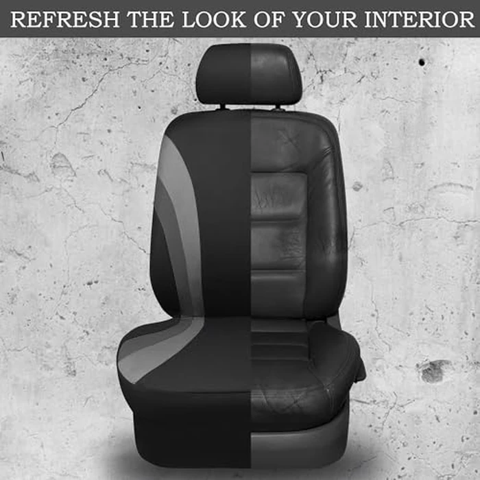 CAR PASS Line Rider Sporty Front Seat Covers,Gray Car Seat Covers Two Front Seats Only, Airbag Compatible,Universal Fit Sedans,Cars,Vans,SUV,Truck(Black and Gray) by CAR PASS - Image 6