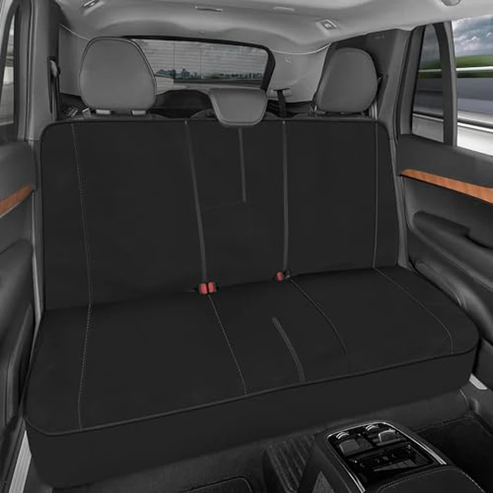 Motor Trend SpillGuard Neoprene Rear Seat Protector - Waterproof Bench Cover for Cars With Gray Stitching, Padding for Kids & Dogs by Motor Trend - Used - Very Good condition - US$25.03