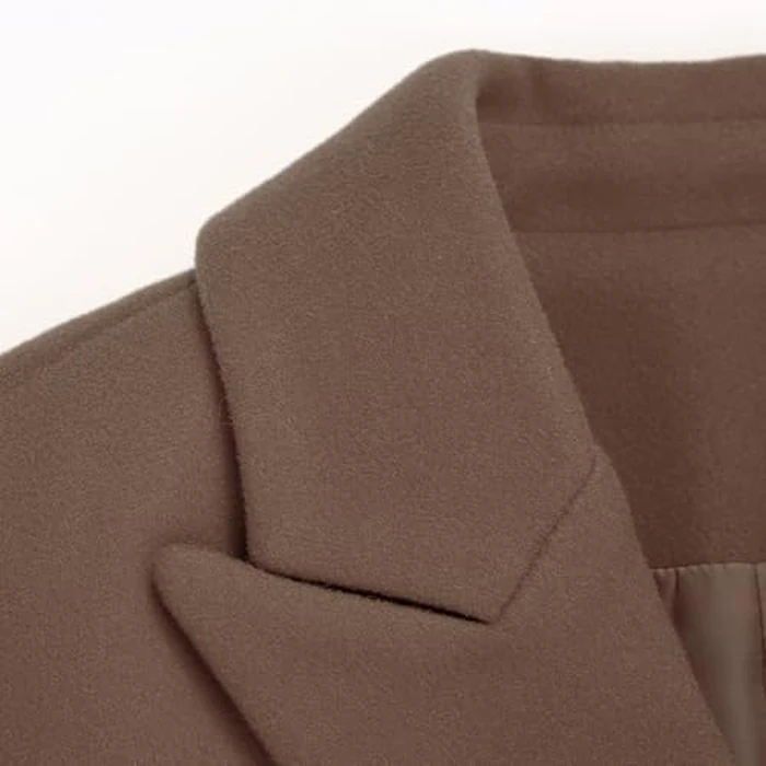 IDEALSANXUN Womens Fall Winter Wool Coats Double Breasted Midi Peacoat Trench Coats(Dark Khaki, S) by IDEALSANXUN - Image 6