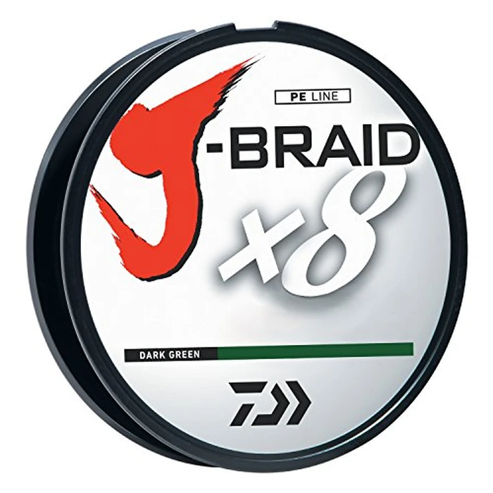 Daiwa J-Braid 300M 8-Strand Woven Round Braid Line, Dark Green, 10 lb by Daiwa - Used - Very Good condition - CA$28.37