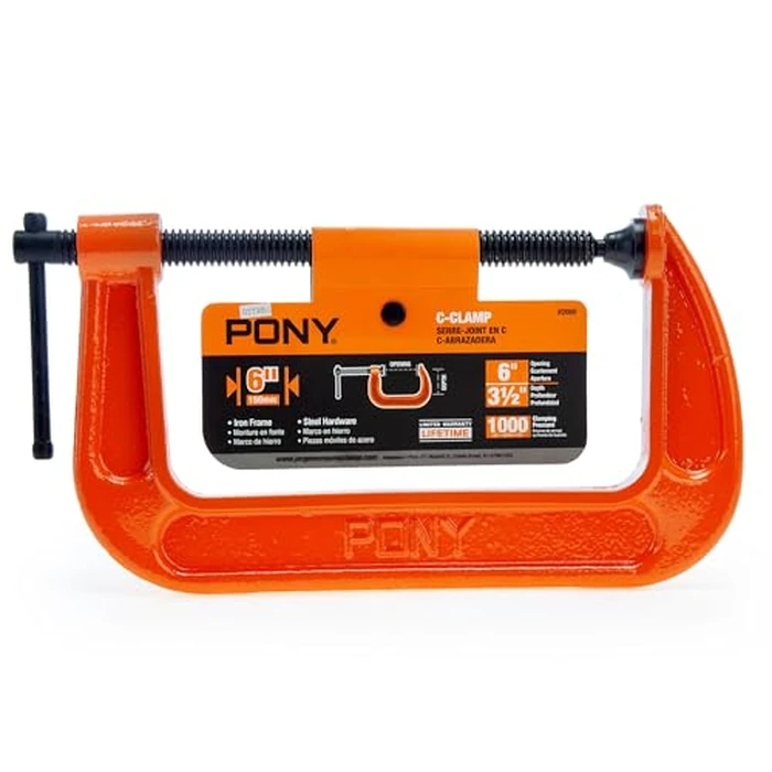 Pony Jorgensen 2660 6-Inch C-Clamp, Orange by PONY - Used - Very Good condition - US$9.17