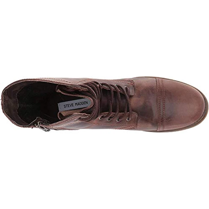 Steve Madden Men's Troopah-c Combat Boot, Brown Leather, 11 by Steve Madden - Image 5