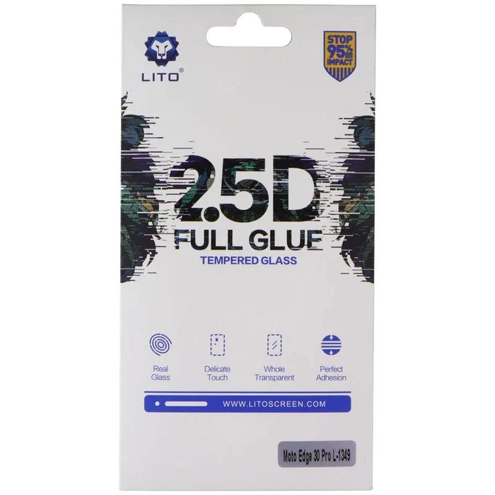 LITO 2.5D Full Glue Tempered Glass Screen Protector Protector for Motorola Moto Edge 30 Pro - Clear by LITO - Refurbished - Brand New condition - US$8.28