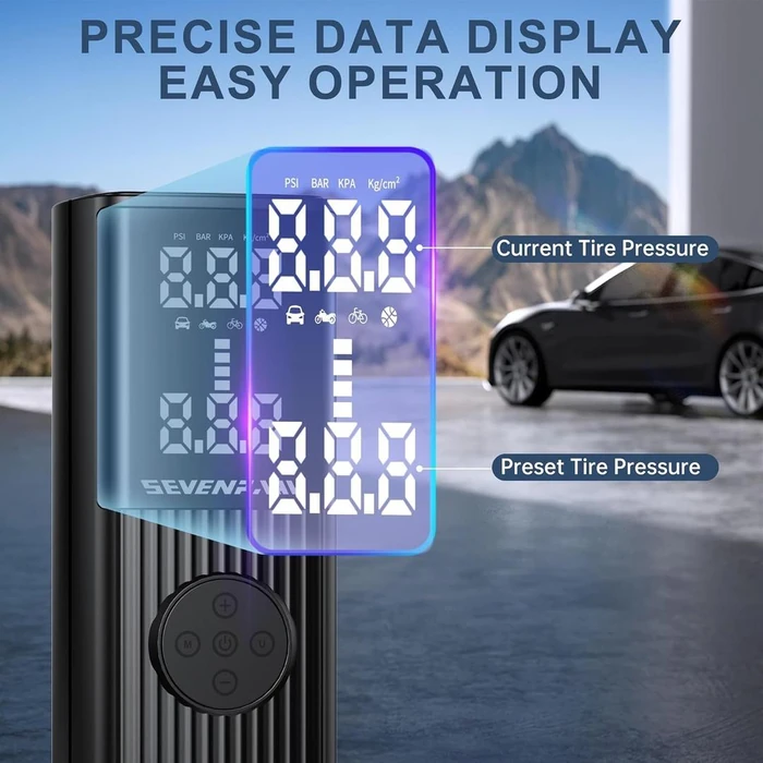 Sevenpark Tire Portable Inflator 20000 Mah Air Compressor P0008 - Black by Sevenpark - Image 3