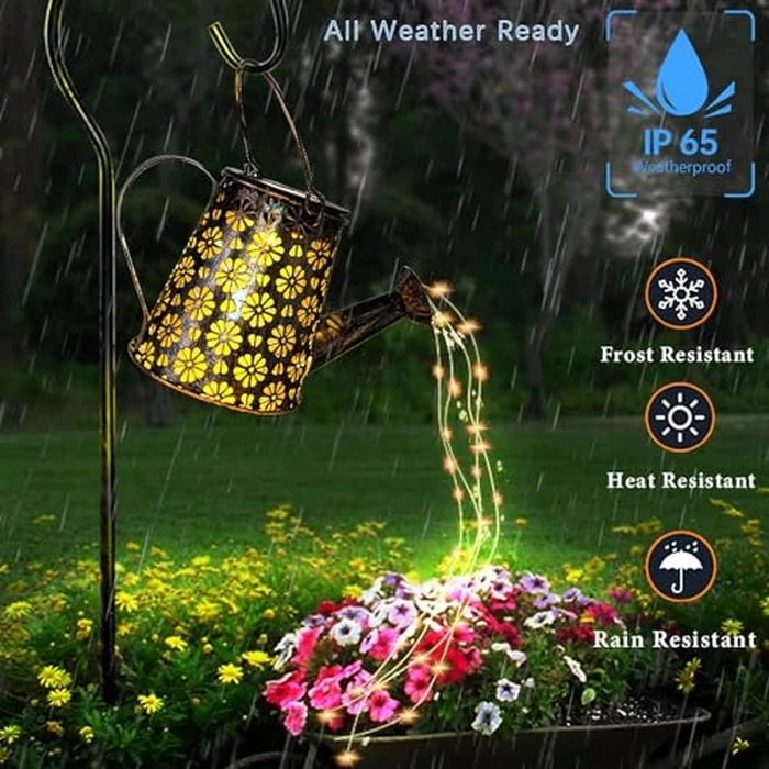 WDLFCGC 2 Pack Solar Watering Can with Lights,Solar Outdoor Garden Decor Waterproof Hanging Lantern Landscape Lights Outside Decorations for Yard Lawn Patio Gardening Gifts. by WDLFCGC - Image 7