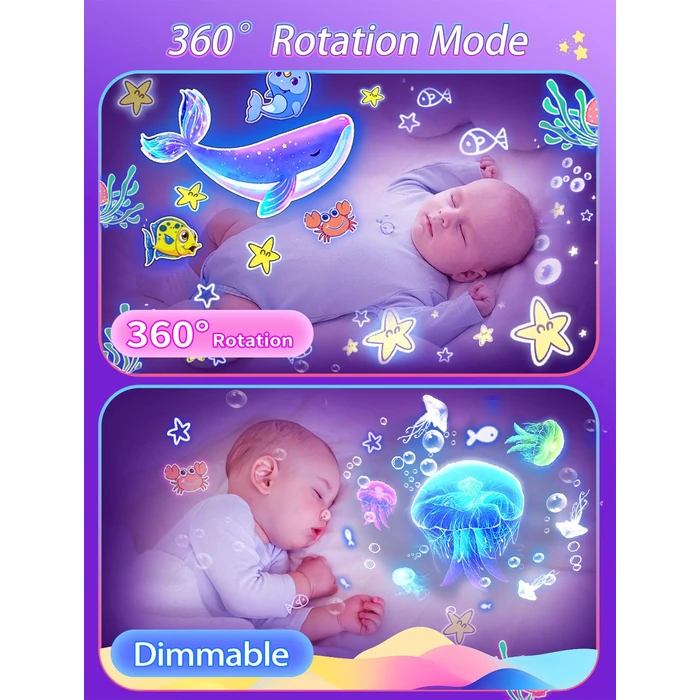 21 Sets of Films, Kids Night Lights for Bedroom, Ceiling, Light Projector for Nursery, Star Galaxy Light Projector with 360 degrees Rotation Dimmable for Kids Baby Girls, Birthday, Christmas, Room Decor by Eigther - Image 3