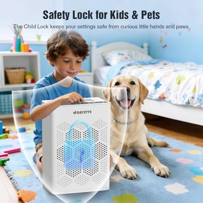 DAYETTE Air Purifiers for Bedroom Home, HEPA H14 Filter for Large Room up to 2400ft², Pet Air Purifier with Fragrance Remove Dust Pet Hair Odor, Washable Filters, 22dB Quiet by DAYETTE - Image 9
