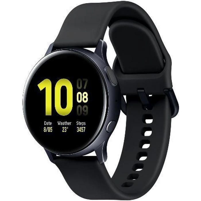 Samsung Galaxy Watch Active2 (Bluetooth) - 4GB - 44mm - Aqua Black Aluminum Case with Black Fluoroelastomer Fluoroelastomer Strap by Samsung - Image 2
