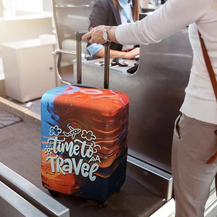 Explore Land Luggage Cover Suitcase Protector Fits 27-30 Inch Case (Time to Travel, L) by Explore Land - Image 7