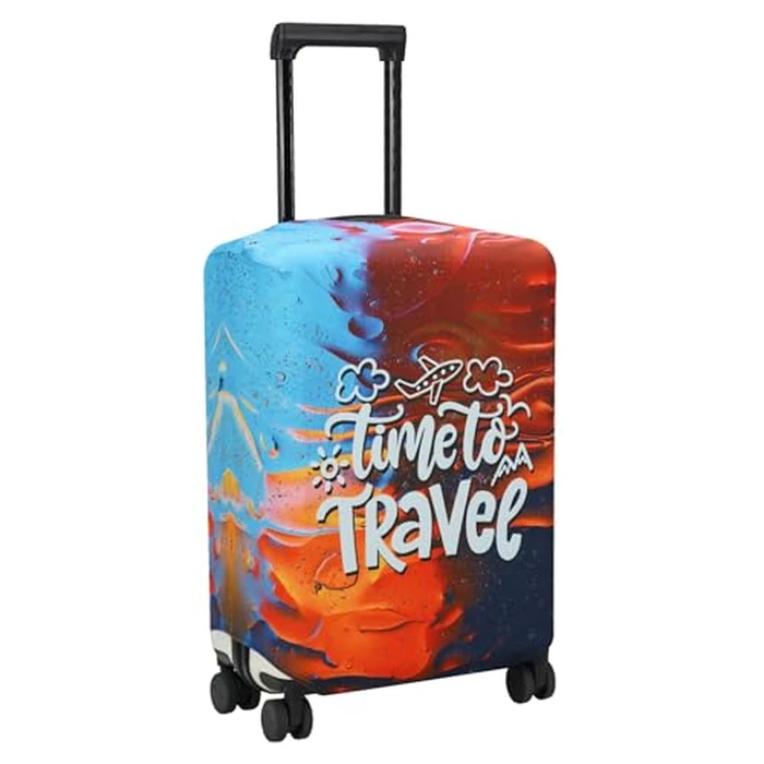 Explore Land Luggage Cover Suitcase Protector Fits 27-30 Inch Case (Time to Travel, L) by Explore Land - Image 8