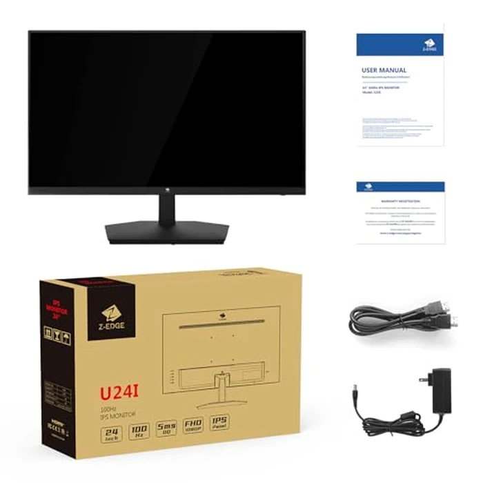24 inch Monitor, Z-Edge Computer Monitor, Full HD 1920 x 1080p IPS 100Hz PC Monitor with HDMI, VGA, Frameless, U24I Anti-Glare Screen by Z Z-EDGE - Image 8