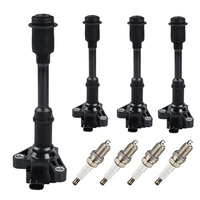 Ignition Coil Pack UF674 and Iridium Spark Plugs (Set of 4) Compatible with Ford 2013 2014 2015 2016 Escape Fiesta Fusion Transit Connect 1.6L L4, For GN10644 BM5Z-12029-B by GAGOLCAR - Used - Very Good condition