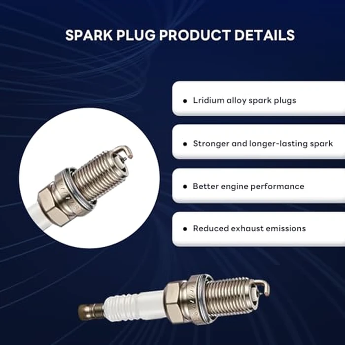 Ignition Coil Pack UF674 and Iridium Spark Plugs (Set of 4) Compatible with Ford 2013 2014 2015 2016 Escape Fiesta Fusion Transit Connect 1.6L L4, For GN10644 BM5Z-12029-B by GAGOLCAR - Image 5