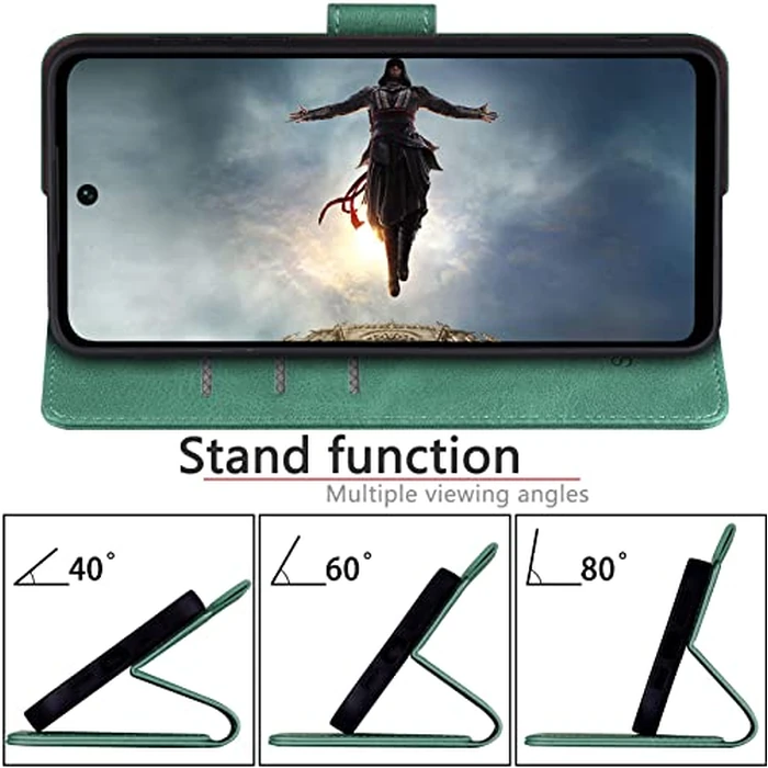 SUANPOT for Google Pixel 7 Pro 5G Wallet case with RFID Blocking Credit Card Holder,Flip Book PU Leather Protective Cover Women Men for Pixel 7 Pro Phone case Sea Green by SUANPOT - Image 6